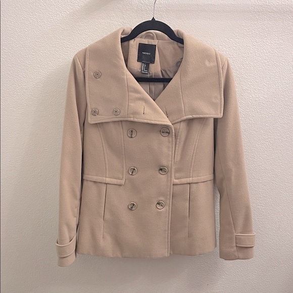 Forever 21 Jackets & Blazers - Forever 21 Women’s Cream Tan Taupe Pea Coat